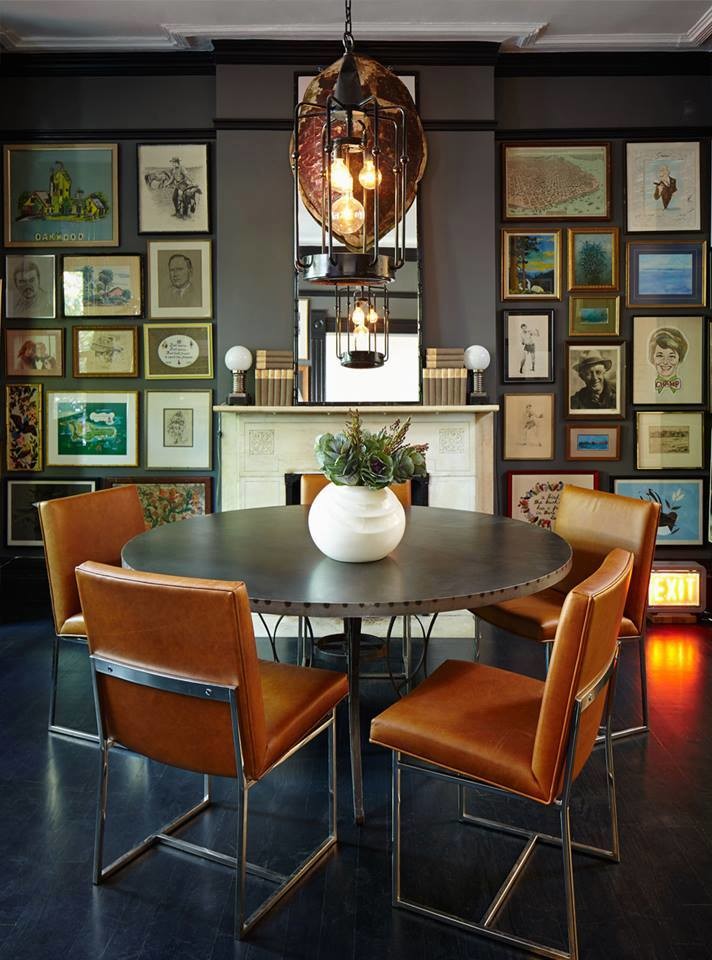 Inspiration for a midcentury dining room in Chicago.