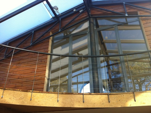 maison bois sous verre contemporary-deck