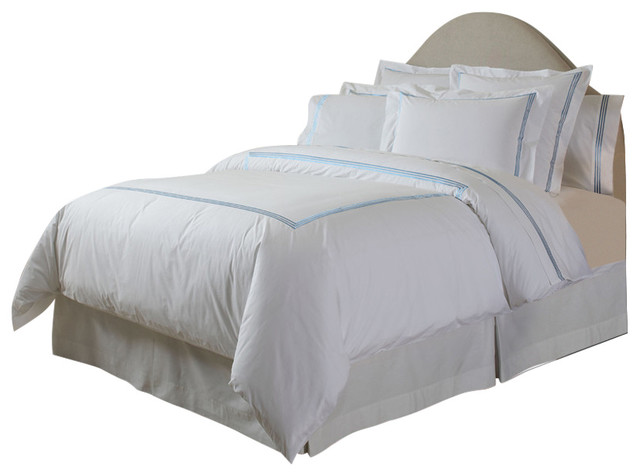 Pointehaven 300tc Embroidered Duvet Set Contemporary Duvet