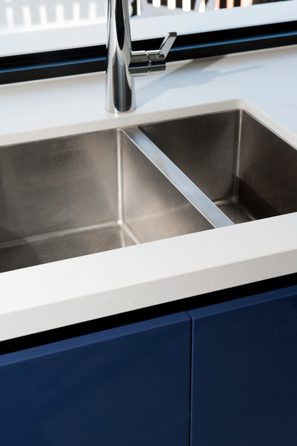 Contemporary Blue High Gloss Kitchen contemporary-kitchen