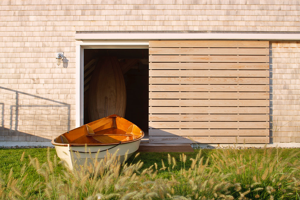 Inspiration for a beach style boathouse in Providence.