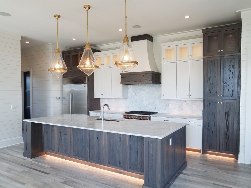 Inspiration for a transitional kitchen remodel in Miami