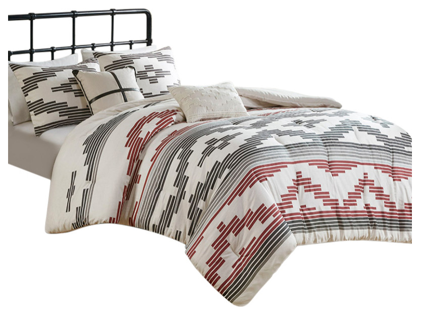 Woolrich Simons Geo Southwestern Oversized 5Piece Comforter Set, Full