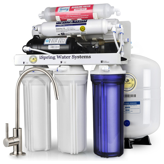 iSpring RO Water Filter System With Booster Pump and Alkaline Filter