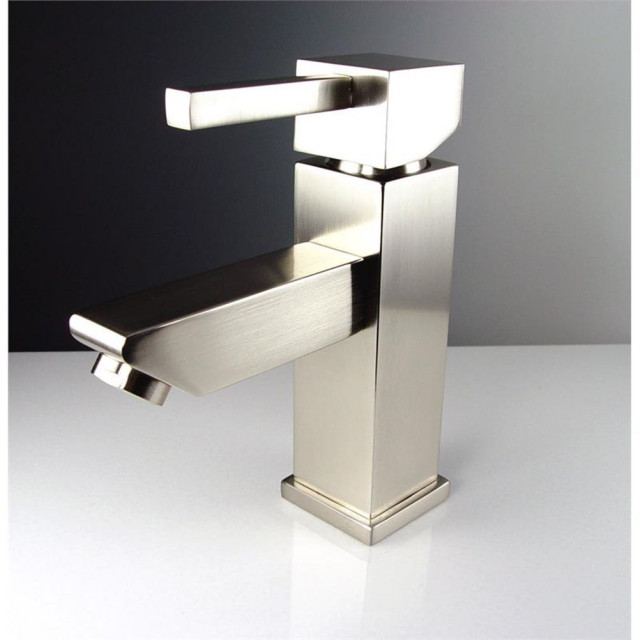 Fresca Versa Single Hole Mount Ceramic Bathroom Vanity Faucet in ...