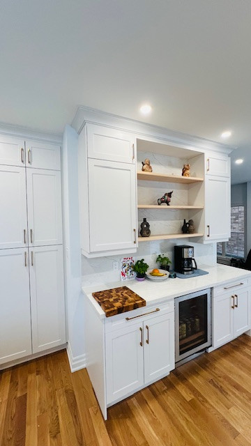 Main Floor with large window & patio door include an open concept kitchen