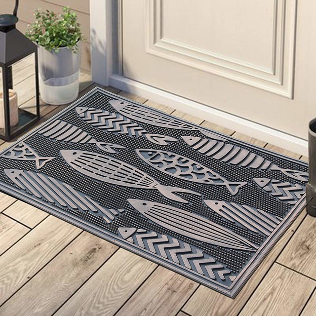 Fish Rubber Pin Mat, Copper Hand Finished, Heavy Duty Doormat, 18"x30 ...