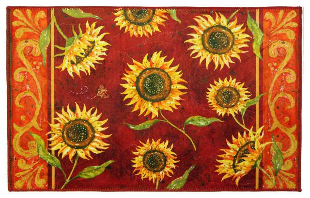 Provence Sunflowers Homefires Accent Area Rug Floral Washable Rug, 20 ...