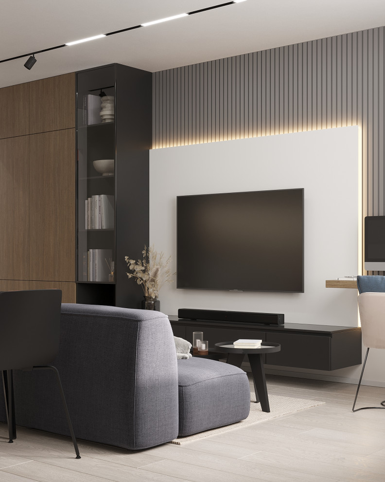 Современный интерьер в ЖК «Znak», Ижевск, 73 кв. м2