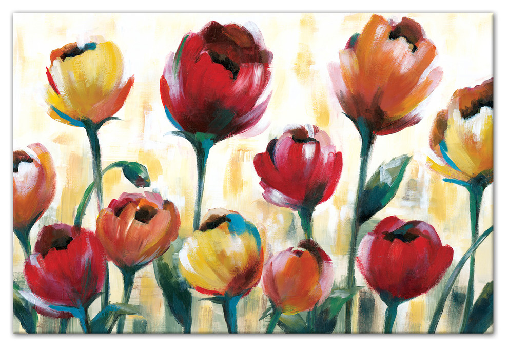 Red And Yellow Tulips Wall Art Contemporary Prints And Posters By Designs Direct Houzz