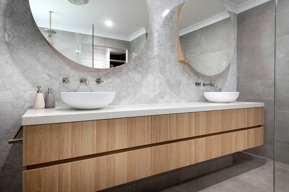 Contemporary bathroom in Perth.