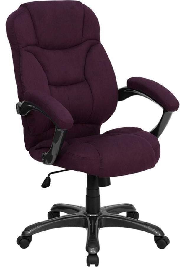 Flash Furniture Microfiber Office Chair, Purple, GO-725-GRPE-GG