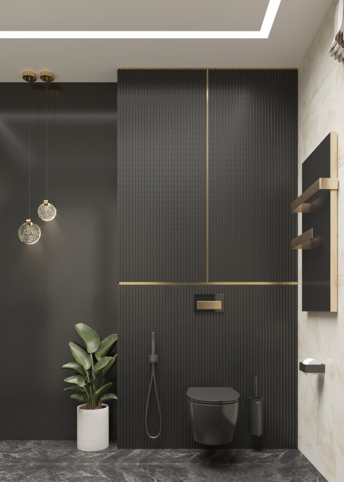 Санузел в чёрном