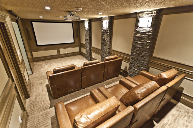 The Mackenzie - Contemporary - Home Theater - Edmonton - by Marcson ...