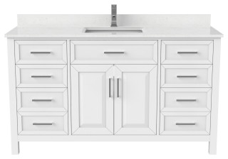 bathroom vanity with integrated power bar