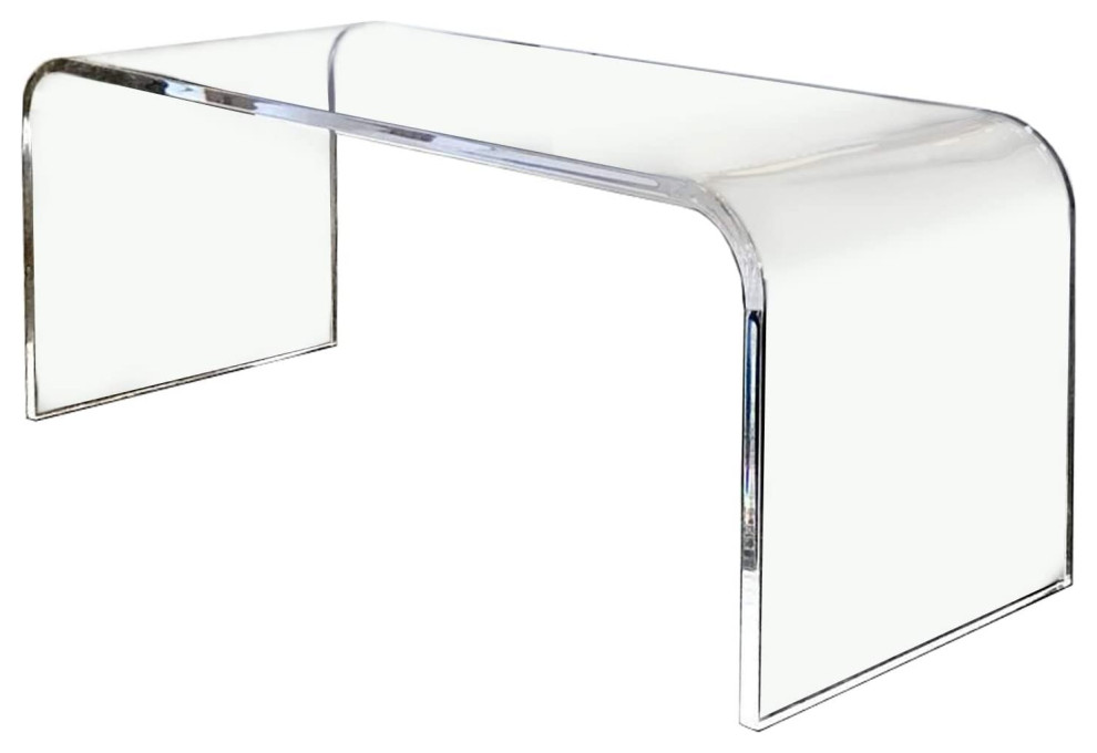 Acrylic Coffee Cocktail Table Lucite, 32"x16"x16", 3/4" Thick Contemporary Coffee Tables