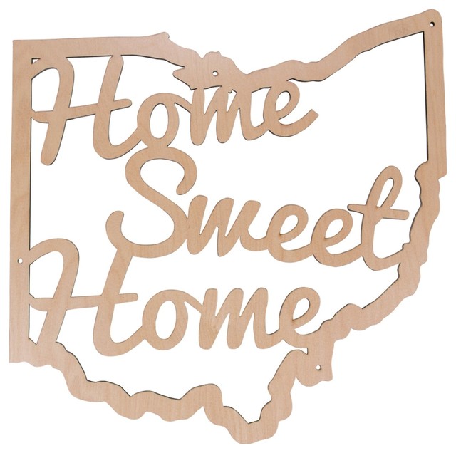 Beer Cap Traps Home Sweet Home Ohio Wooden Wall Decor Sign