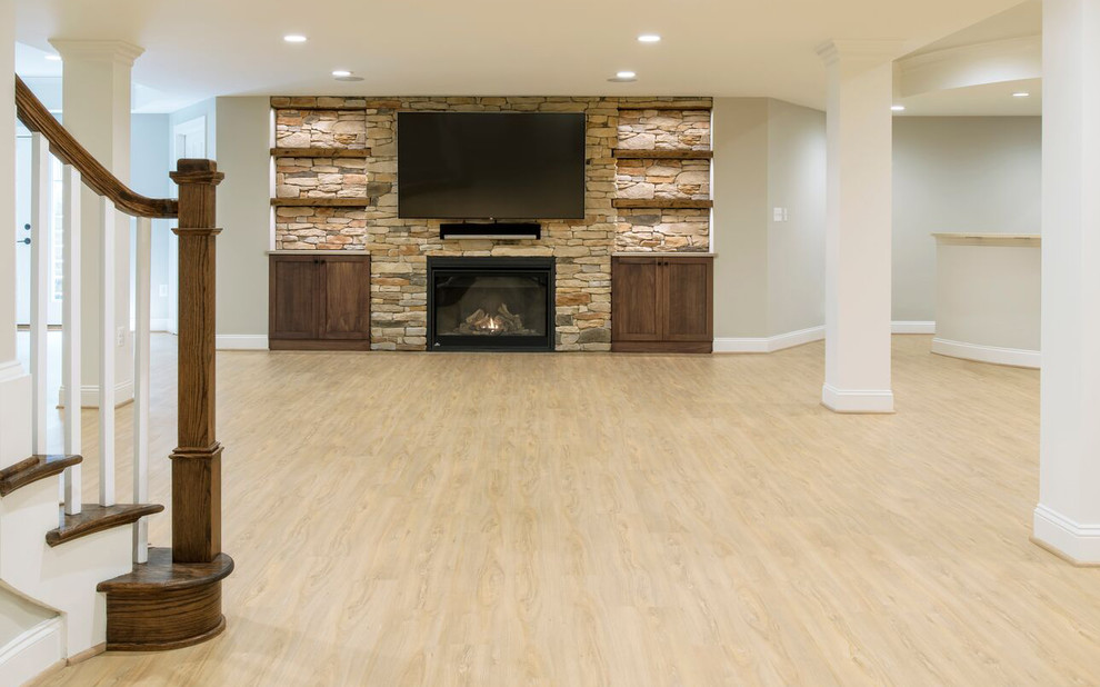Inspiration for a transitional home design remodel in DC Metro