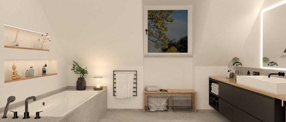 Wellnessbereich und Schlafzimmer im Norden Münchens