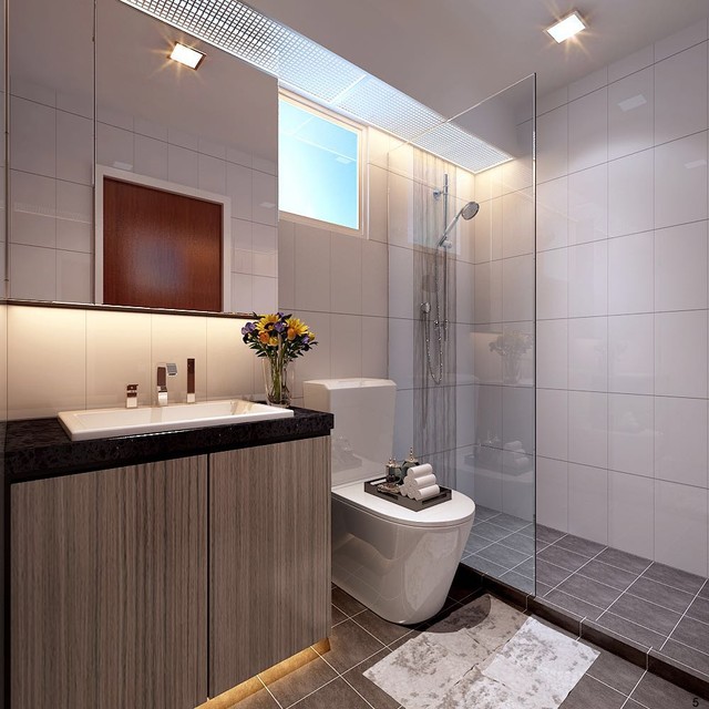 4 Room Bto Hdb Bathroom Singapore By Navius Interior