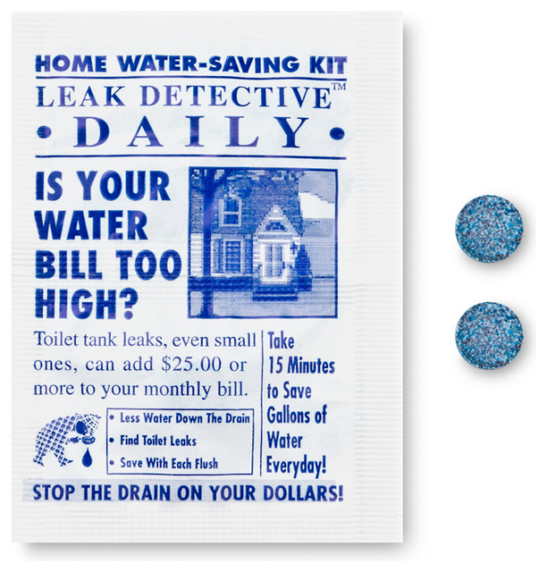 LeakDETECT Toilet Tank Flapper Leak Detection Tablets, Blue Bidet And