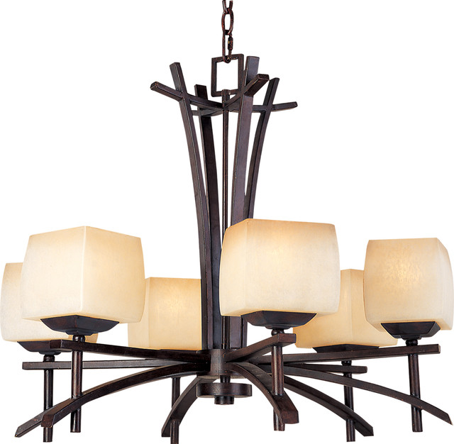 Asiana 6 Light Chandelier Asian Chandeliers By Lamps Expo Asiana 6 Light Chandelier Roasted Chestnut Wilshire Glass