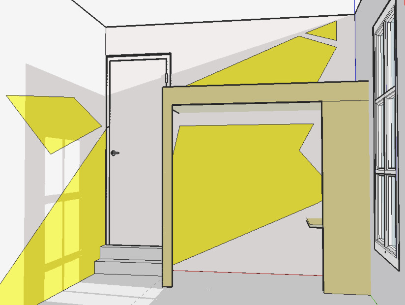 Fresque murale géométrique projet 3D