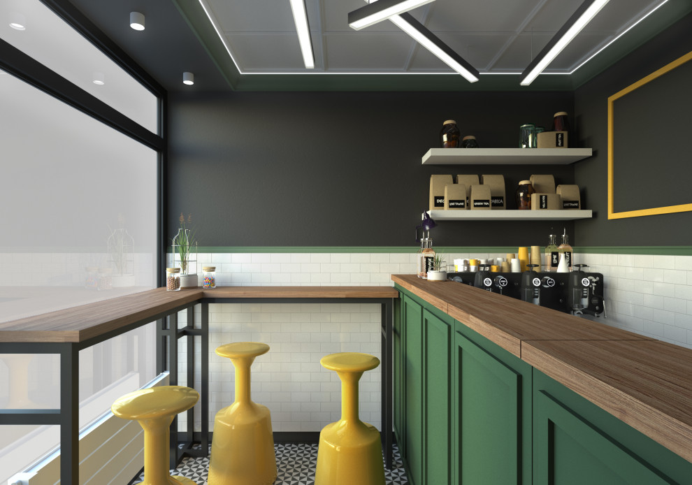 Дизайн-проект. Небольшая кофейня. Тула. 2017 г.