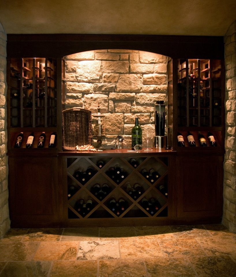 Photo of a mediterranean wine cellar in Seattle.