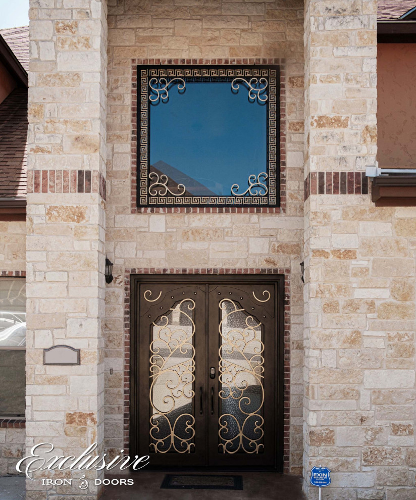 Inspiration for a large front door remodel in Austin
