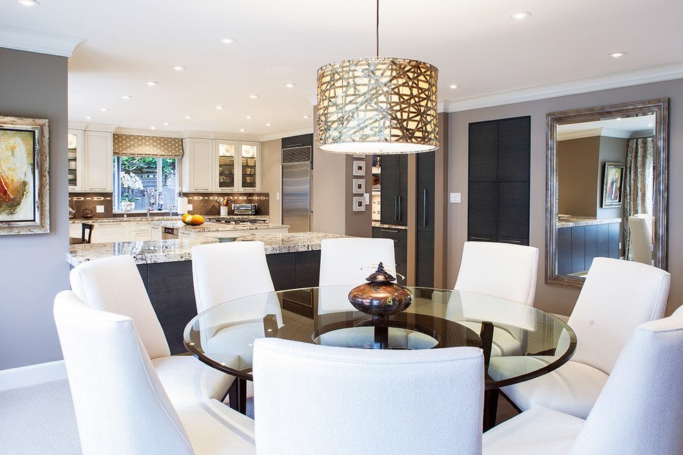 Example of a transitional kitchen design in Vancouver