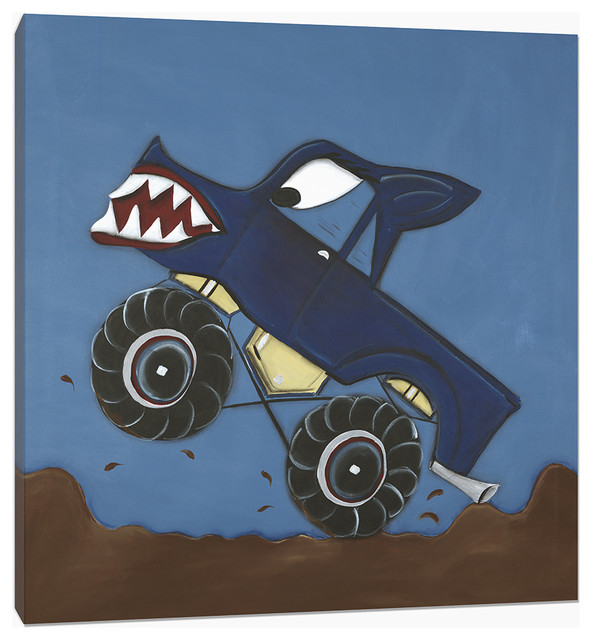 Monster Truck Kids Wall Decor Traditional Kids Wall Decor by Doodlefish, Inc. Houzz