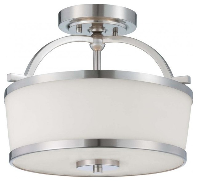 Savoy House Hagen Semi Flush English Bronze Transitional Flush Mount Ceiling Lighting Savoy House Hagen Semi Satin Nickel