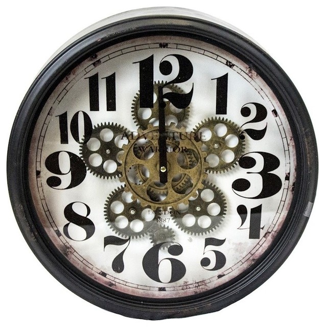 Sagebrook Home Moving Gear Wall Clock