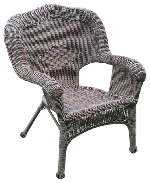 International Caravan Monaco Resin Patio Chair In Pecan Set Of 2 Tropical Outdoor Dining Chairs By Virventures - Monaco Rattan Patio Set International Caravan Monaco Resin Patio Chair In Pecan Set Of 2 Tropical Outdoor Dining Chairs By Virventures - Monaco Rattan Patio Set
