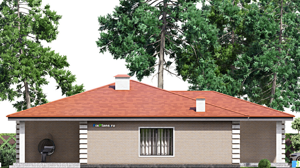 Проект одноэтажного дома 15х19м S200м2 F-15290