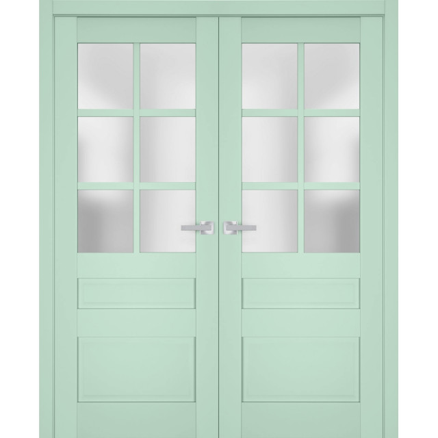 Interior French Double DoorsVeregio 7339 Oliva with Frosted GlassWood