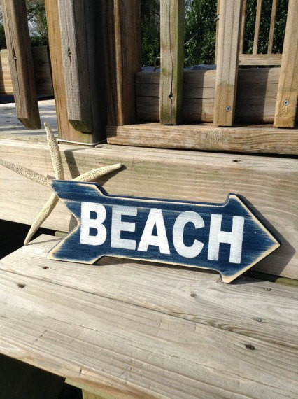 Beach Sign Arrow by Just Beachy Shop
