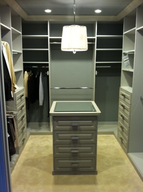 Gray Closet with Island