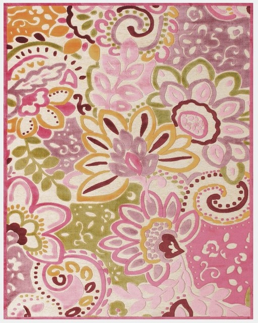 Saphire-Goae, Cream/Pink rug