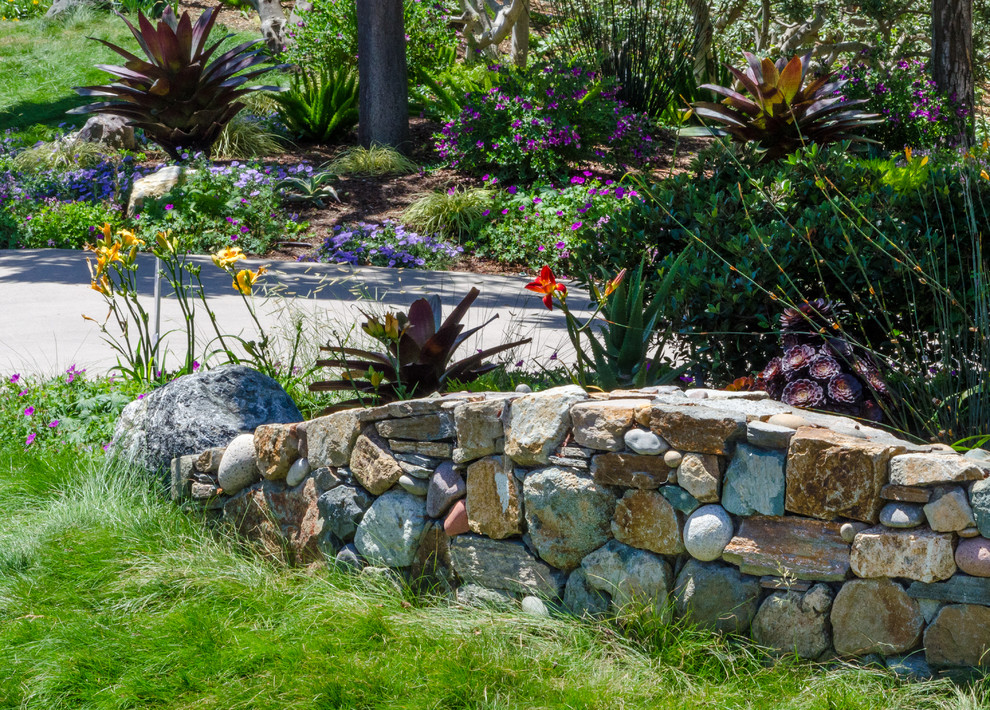 Inspiration for a traditional front yard partial sun xeriscape in San Diego.