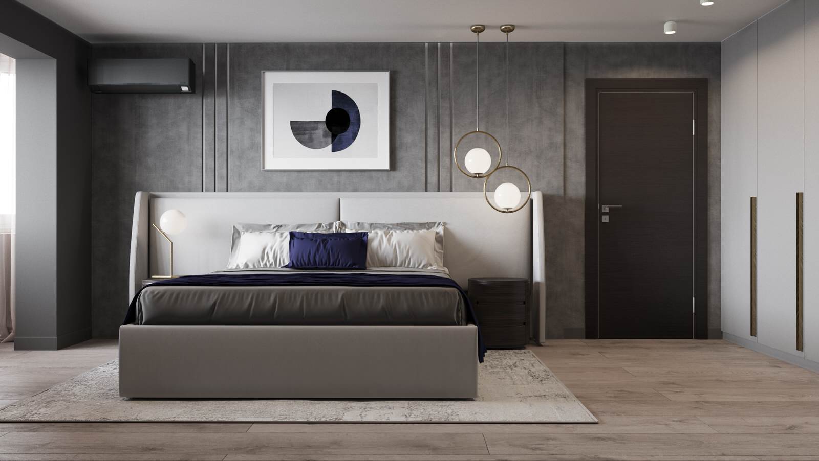 Дизайн квартиры в тёмных оттенках