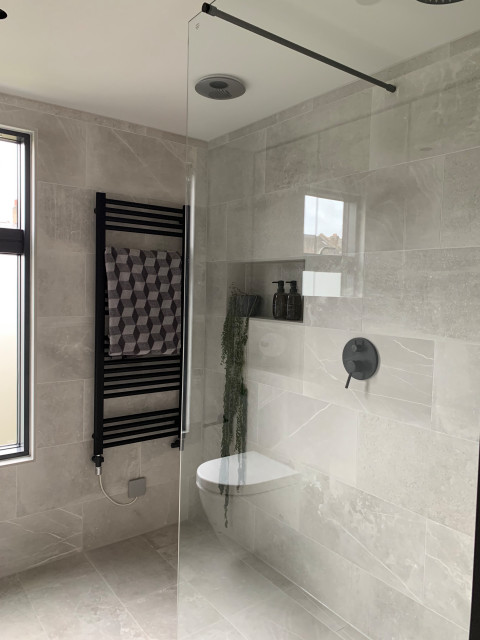 Ladywell SE4, 2 bedroom loft conversion, bathroom and staircase design, colour modern-bathroom