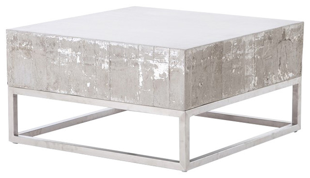 Transitional Coffee Tables concrete and chrome coffee table - transitional - coffee tables Transitional Coffee Tables concrete and chrome coffee table - transitional - coffee tables