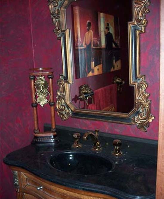 Traditional powder room in Other.