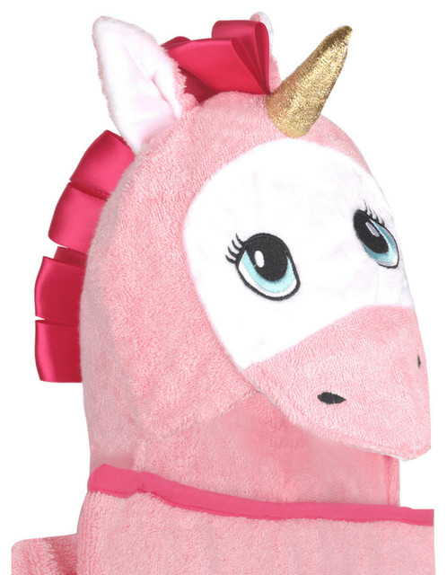 Baby Pink Unicorn Hooded Baby Wrapping Towel