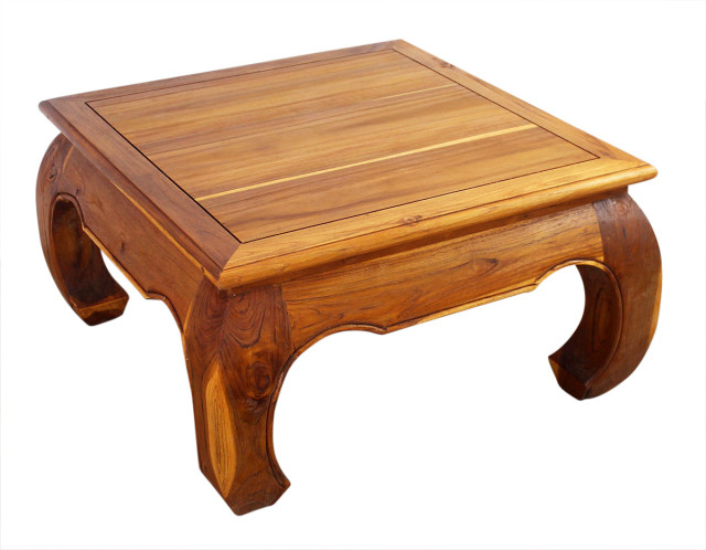 Haussmann Teak Thai Opium Table 29 X 16 Inch High Oak Oil Haussmann Teak Thai Opium Table 29 X