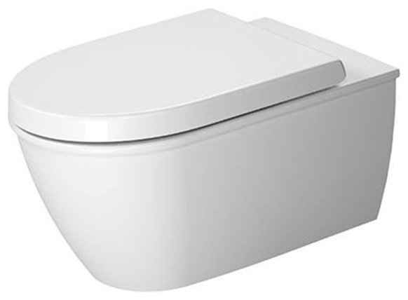 Duravit Darling New Wall Mounted Toilet Bowl, Dual Flush, White - - by Buildcom Houzz