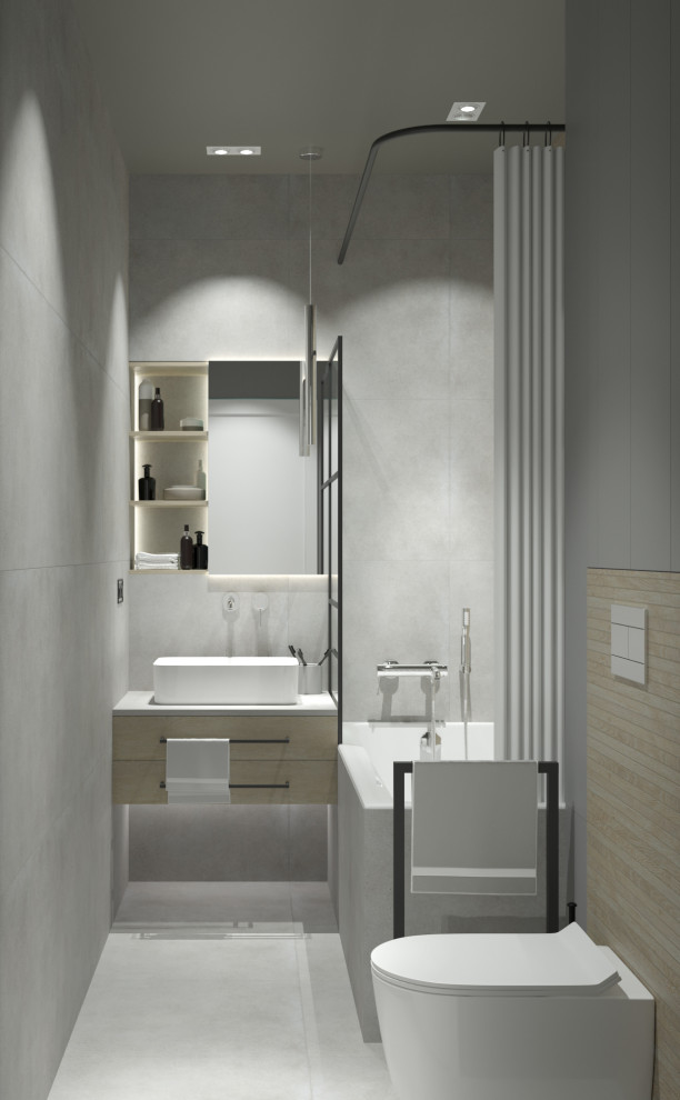 Дизайн-проект ванной комнаты в г. Минусинск