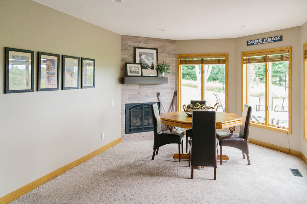 Transitional dining room photo in Minneapolis